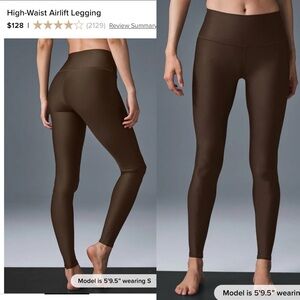 Alo Yoga High-Waist Airlift Leggings
Espresso Brown
Size XL
Full length 28.5”